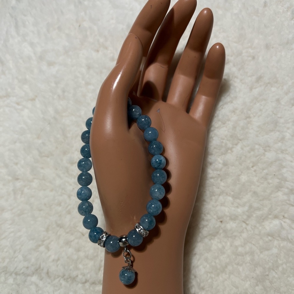 Bracelet 8mm Aquamarine - Picture 3 of 8